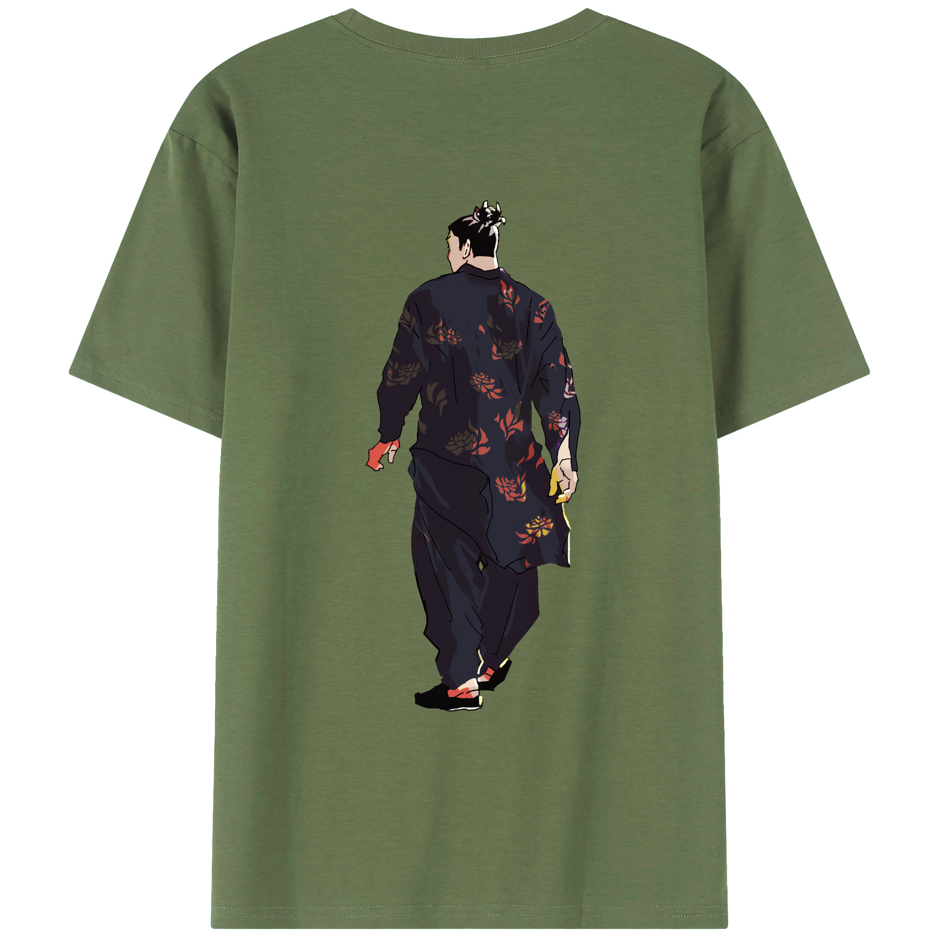 （画像用） 呪術廻戦 Jujutsu Kaisen 綿100％ メンズ半袖Tシャツ（バックプリント） 通気性